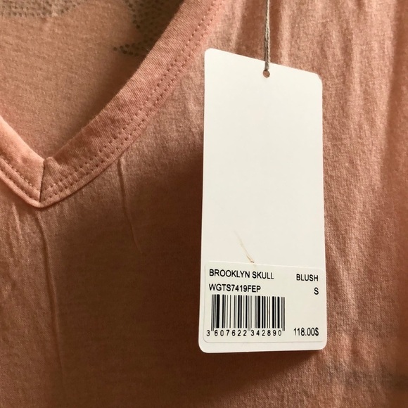 Zadig & Voltaire Brooklyn Skull Tee Blush Medium - Picture 5 of 7